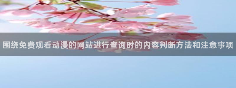 动漫天堂网页版在线观看:围绕免费观看动漫的网站进行查询时的内容判断方法和注意事项配图