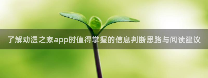 动漫天堂动作动漫推荐:了解动漫之家app时值得掌握的信息判断思路与阅读建议配图
